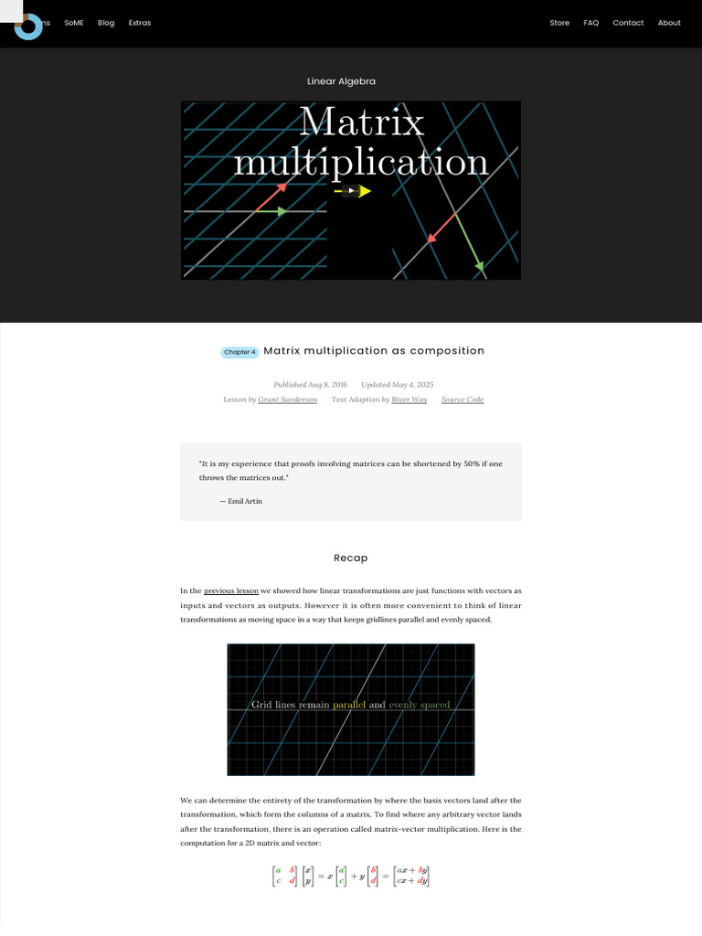 Matrix Composition in Transformations | PDF | Matrix (Mathematics ...