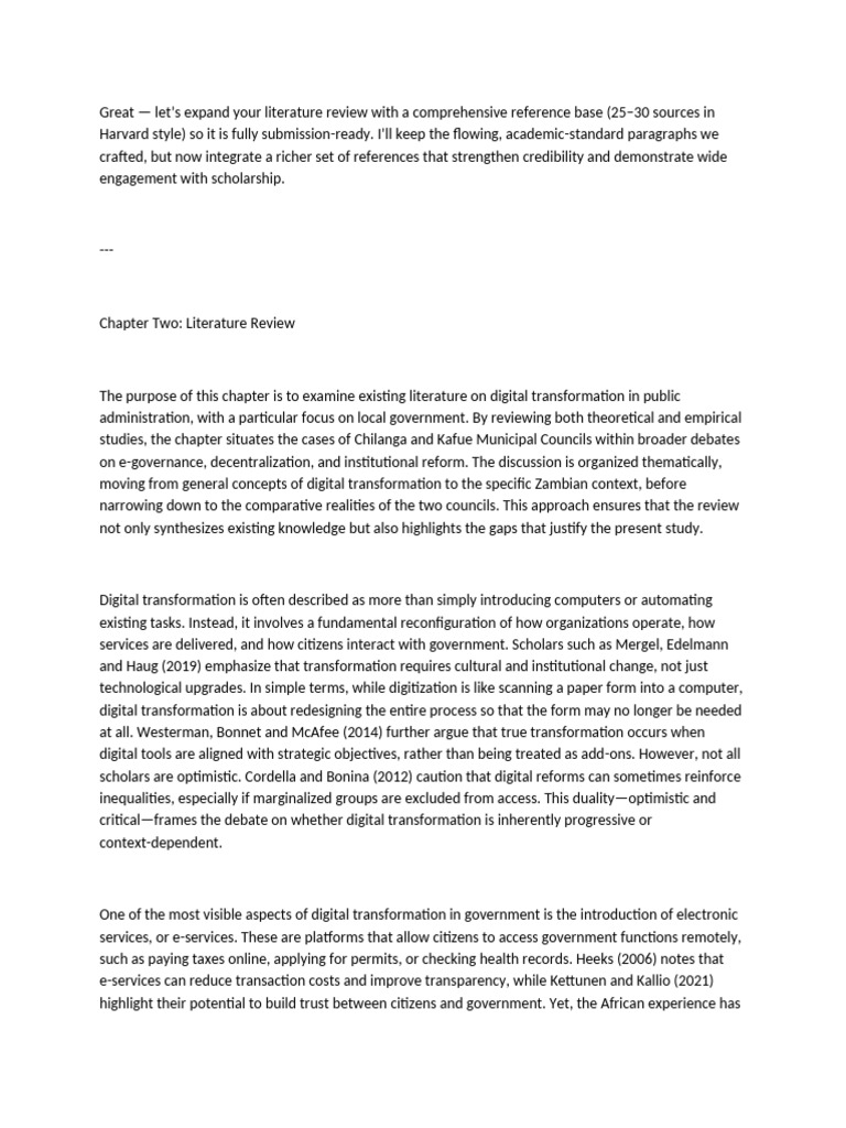Review Literature Chapter 2 | PDF | Governance | Economies