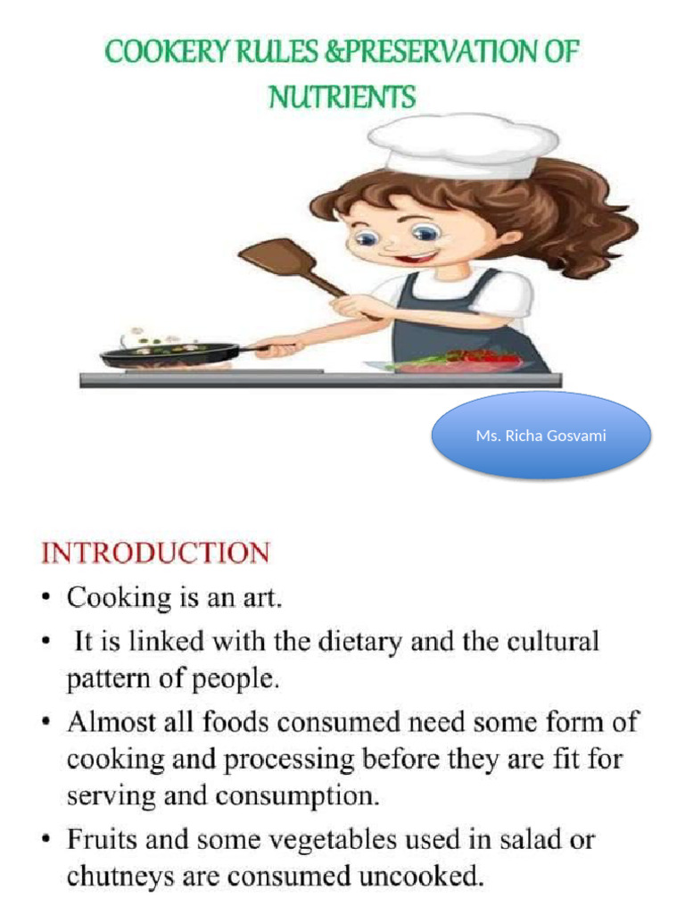 Cookery Rules | PDF