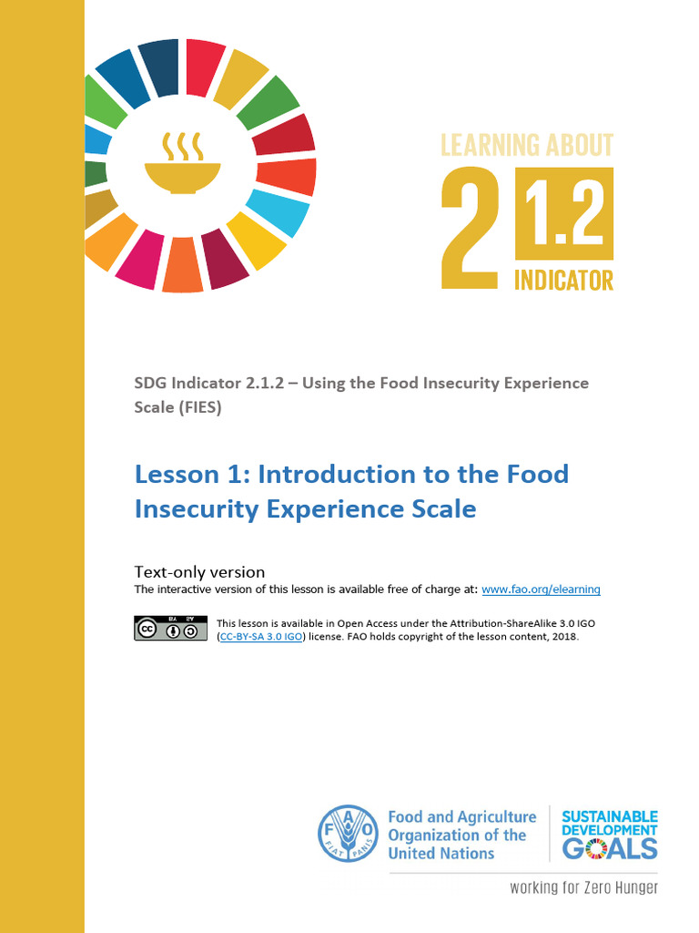 Understanding the Food Insecurity Experience Scale | PDF | Food ...
