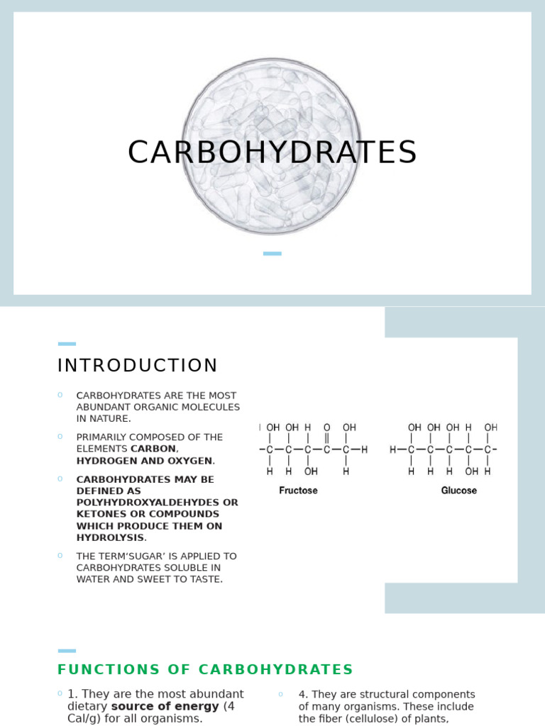 Understanding Carbohydrates: Types & Functions | PDF | Carbohydrates ...