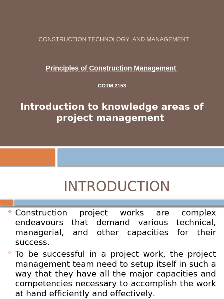 Construction Management Principles Guide | PDF | Risk | Risk Management
