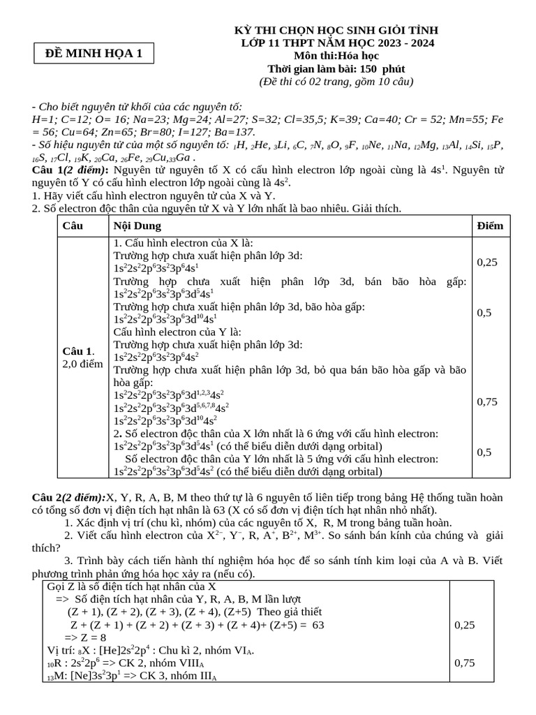 Đề 1 - GV | PDF