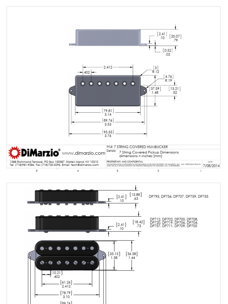 7 String Humbucker Dimensions Guide | PDF | Celtic Musical Instruments ...