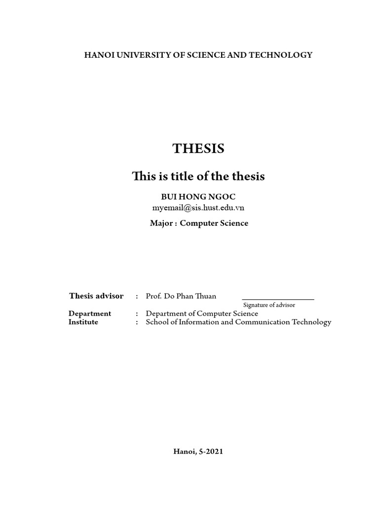 Computer Science Thesis by Bui Hong Ngoc | PDF | Orthography | Human ...