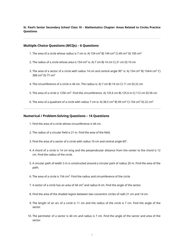 Class10 Trigonometry MCQ PDF | PDF