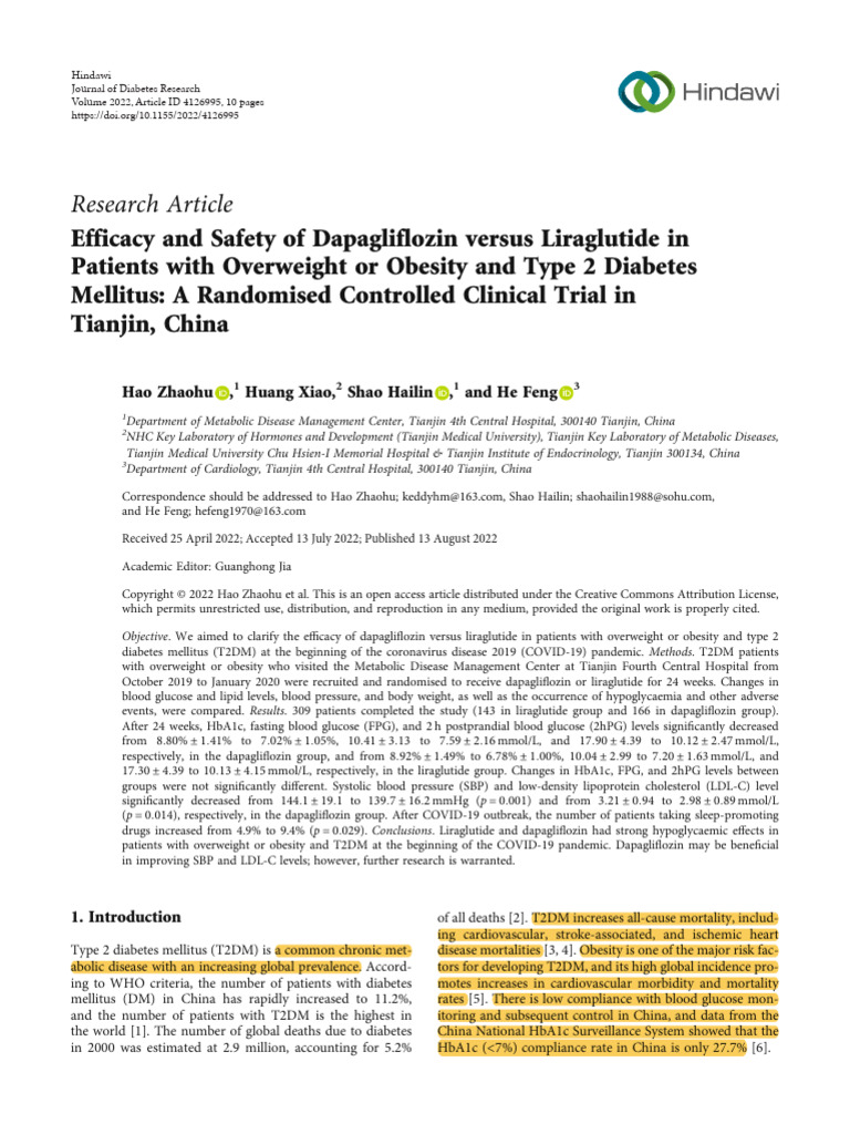 Research Article | PDF | Glycated Hemoglobin | Diabetes