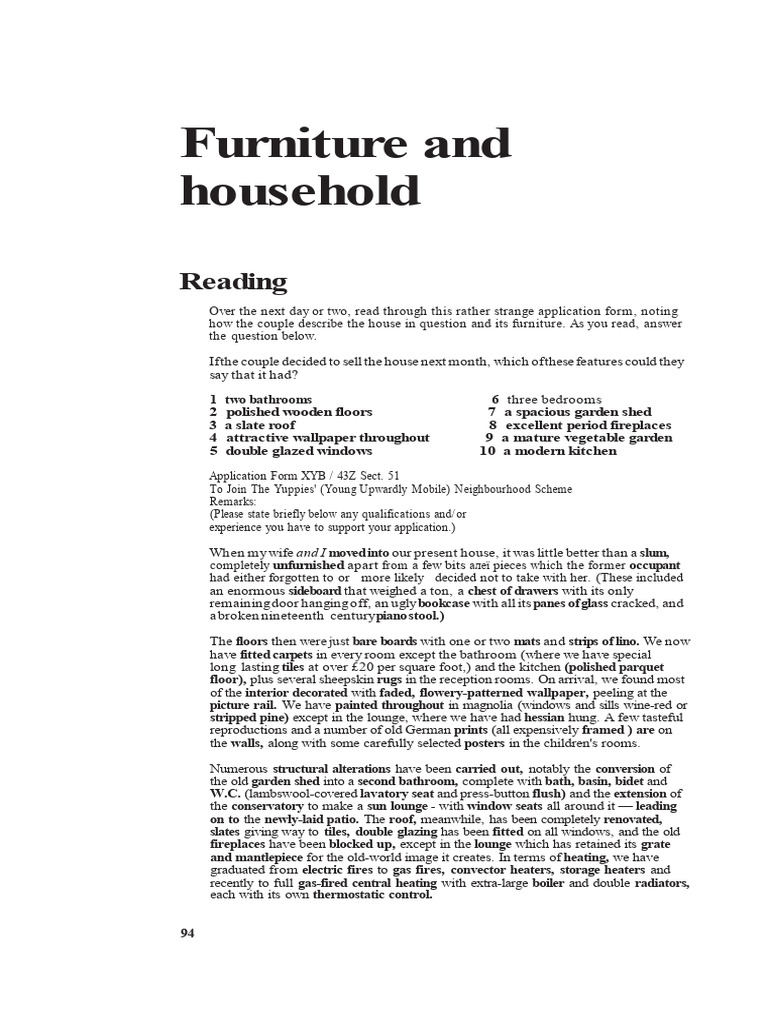 Household | PDF | Couch