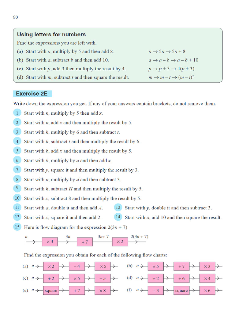 8H Writing Expressions + Ans | PDF | Chess | Chess Theory