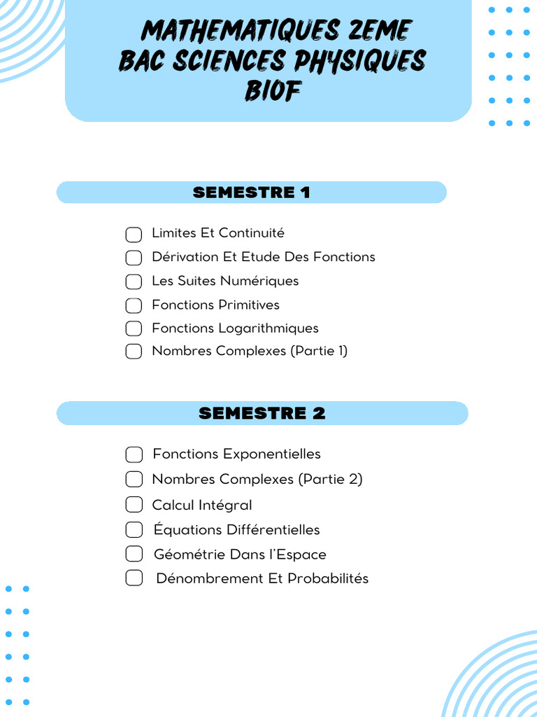 Cours de Mathématiques 2ème Bac PC | PDF