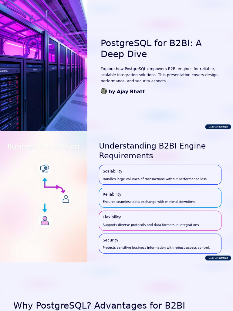 PostgreSQL For B2BI A Deep Dive | PDF | Postgre Sql | Databases