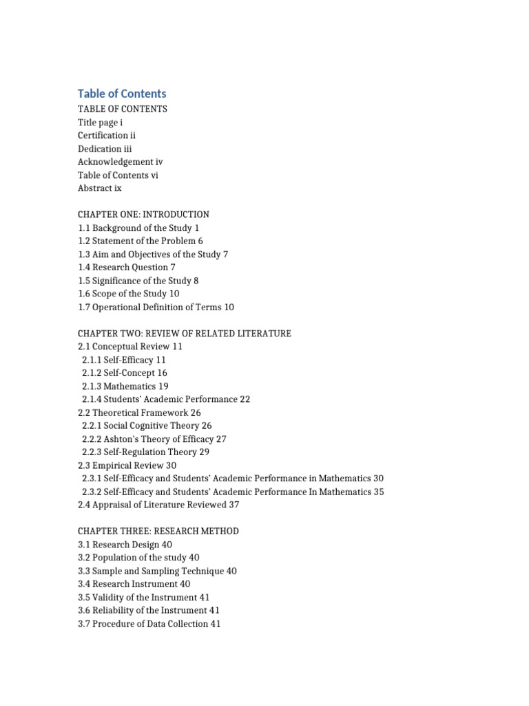 Self-Efficacy and Academic Performance | PDF