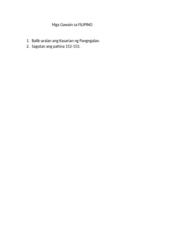 Filipino Activities | PDF