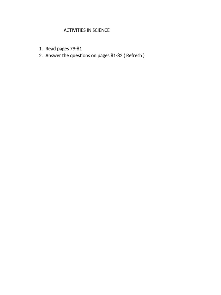 Science Activities | PDF