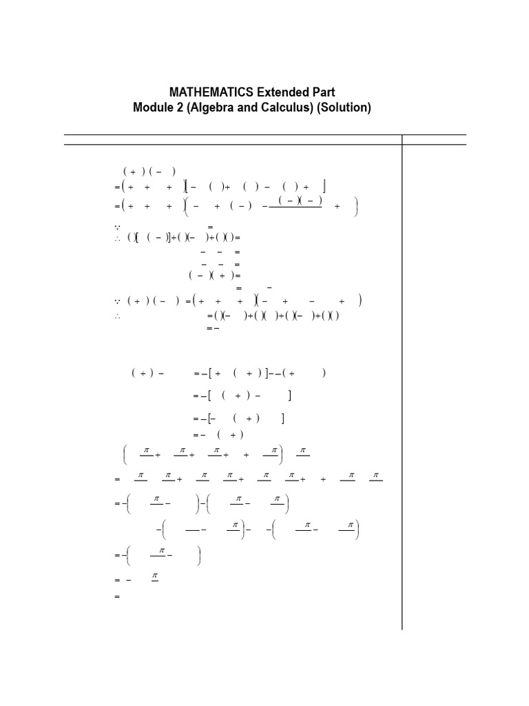 S6 Mathematics Mock Exam Solutions | PDF | Mathematics | Algebra