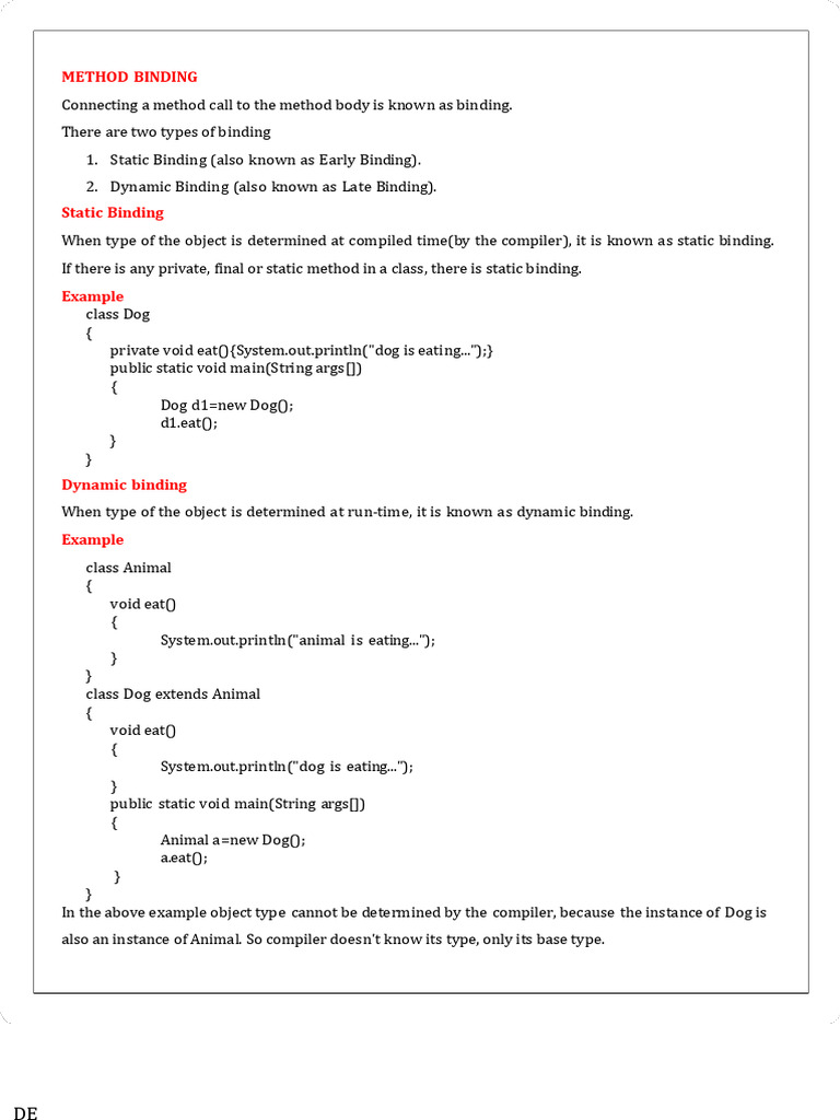Java Unit I Notes Pages 5 | PDF | Parameter (Computer Programming ...