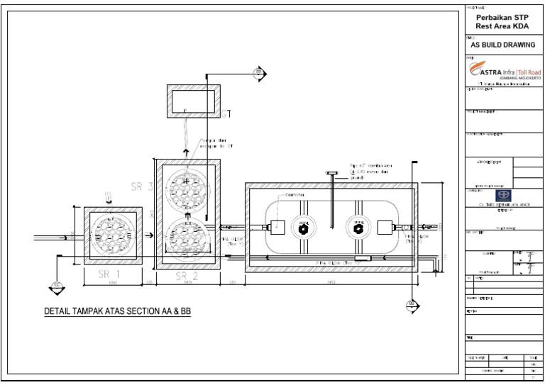 Perbaikan STP Rest Area KDA: As Build Drawing | PDF