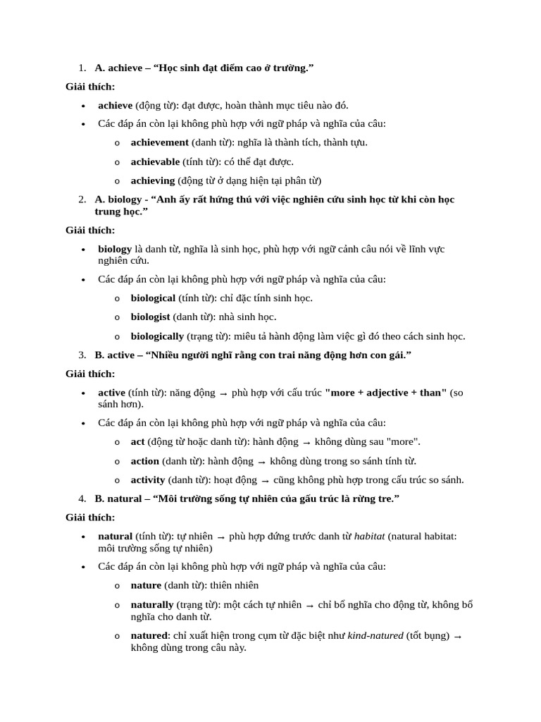 Word Form Notes 01 | PDF
