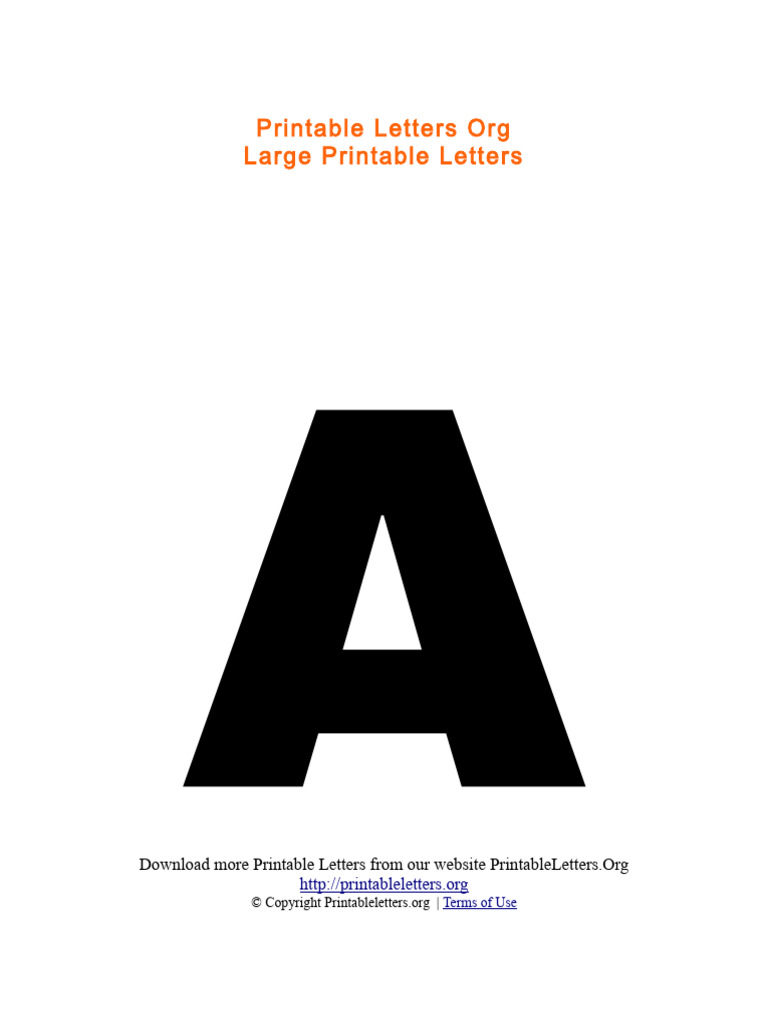 Large Printable LETTERS PDF | PDF