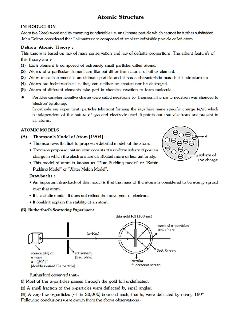 Understanding Atomic Structure Basics | PDF
