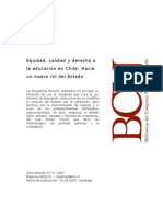 Equidad, Calidad y Derecho A La Educación en Chile