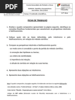2011-12 11º ano  Ficha de trabalho sobre o método científico
