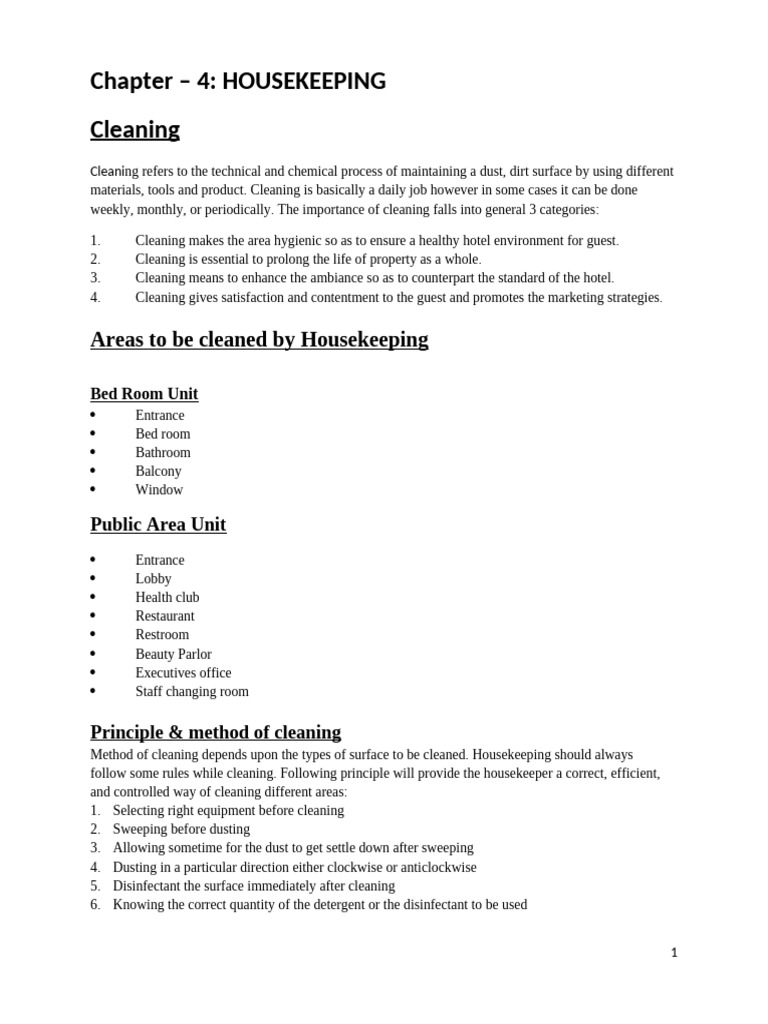 Housekeeping Cleaning Techniques Guide | PDF | Housekeeping | Carpet