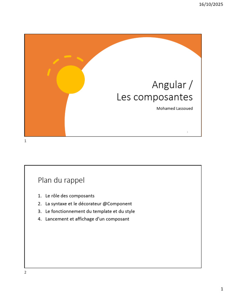 Composants Angular : Guide et Data Binding | PDF | Html | JavaScript
