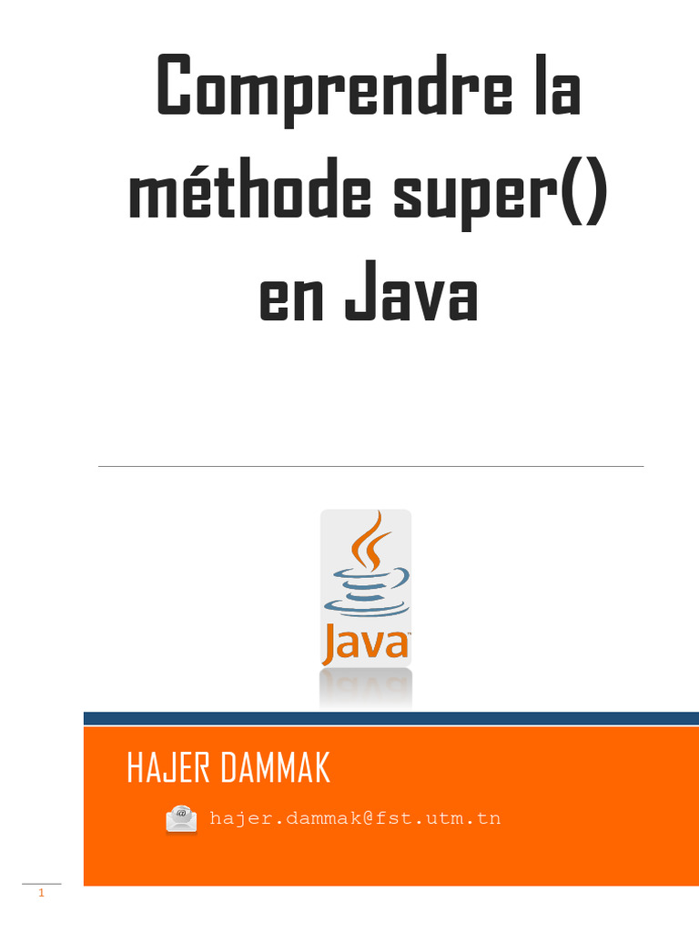Utilisation de super() en Java | PDF | Java (Langage de programmation ...