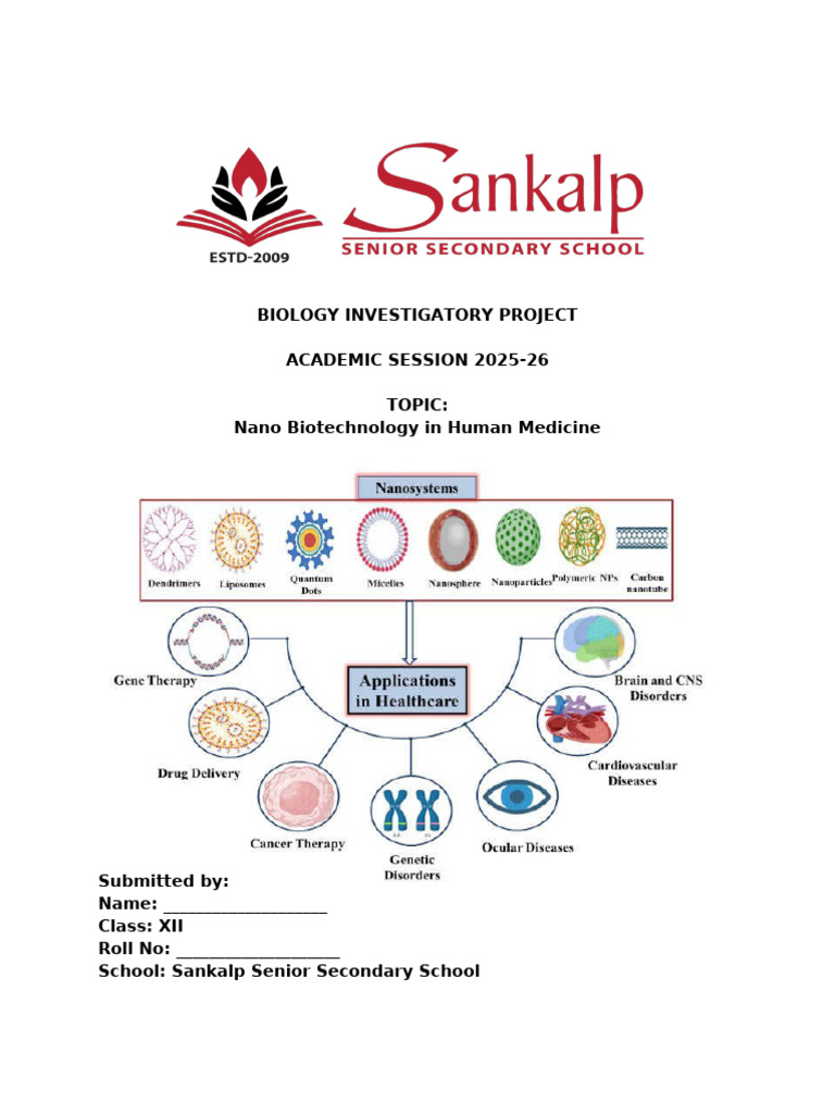 Nano Biotechnology in Medicine Overview | PDF | Nanotechnology ...