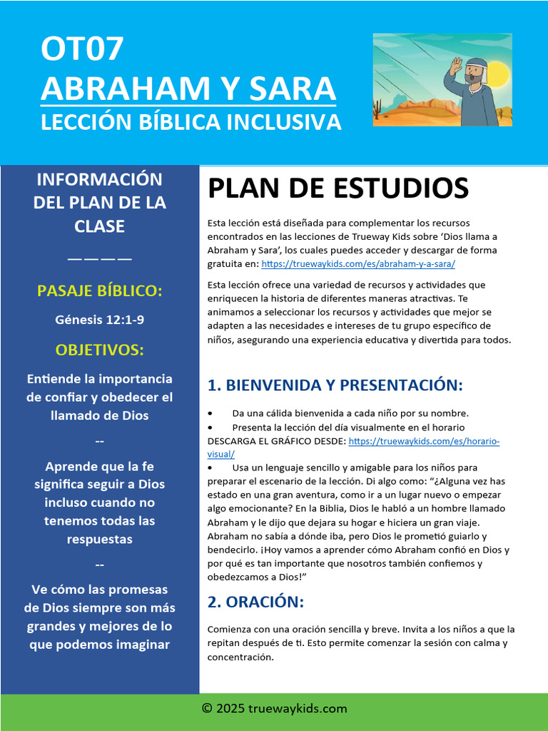 Actividades para niños: Abraham y Sara | PDF | Abrahán | Sarah