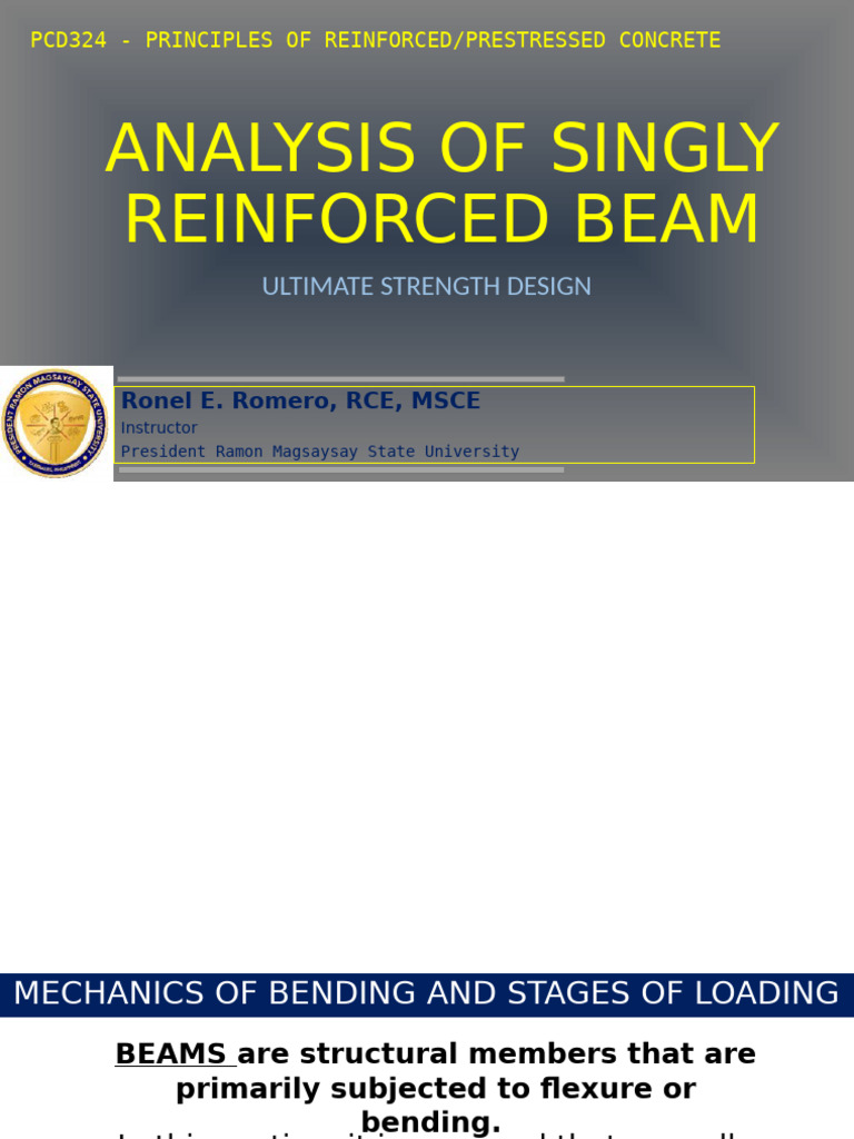 Ultimate Strength Design of Beams | PDF | Bending | Strength Of Materials