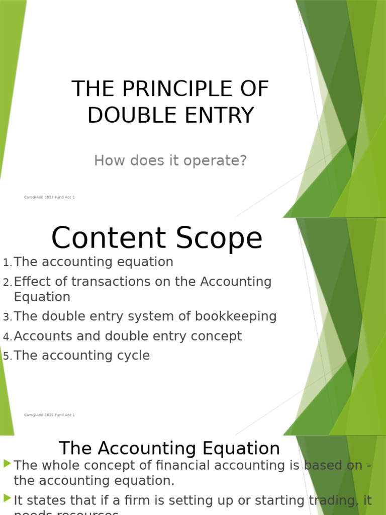 Double Entry Accounting Explained | PDF | Debits And Credits | Equity ...