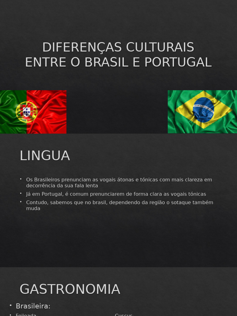 Diferenças Culturais Entre o Brasil e Portugal | PDF