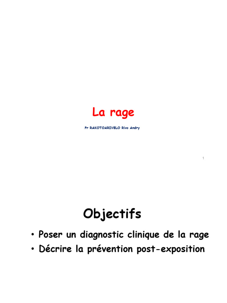 Diagnostic et prévention de la rage | PDF | Rage (maladie) | Médecine