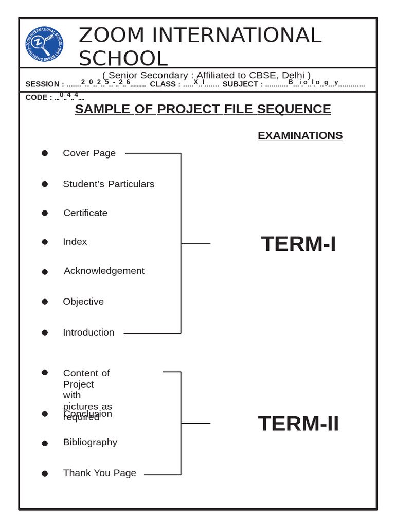 Class XI Biology Project 2025-26 | PDF