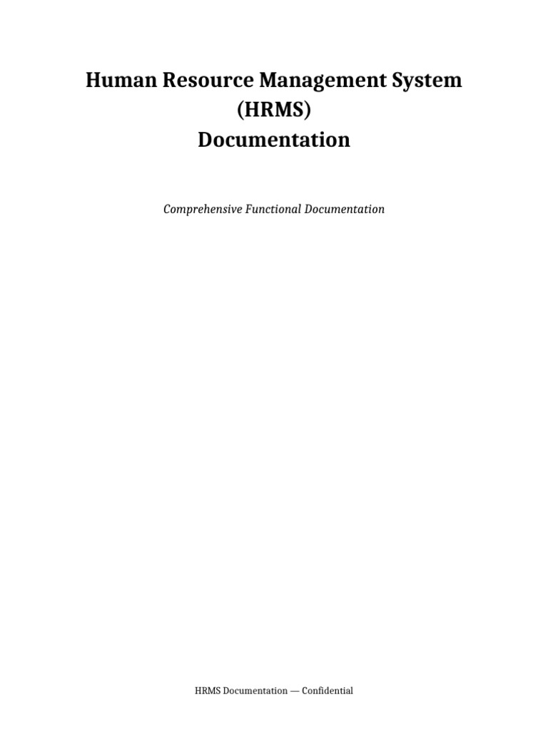 HRMS Comprehensive Documentation | PDF