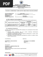 Teacher Commitment Form for ECP | PDF