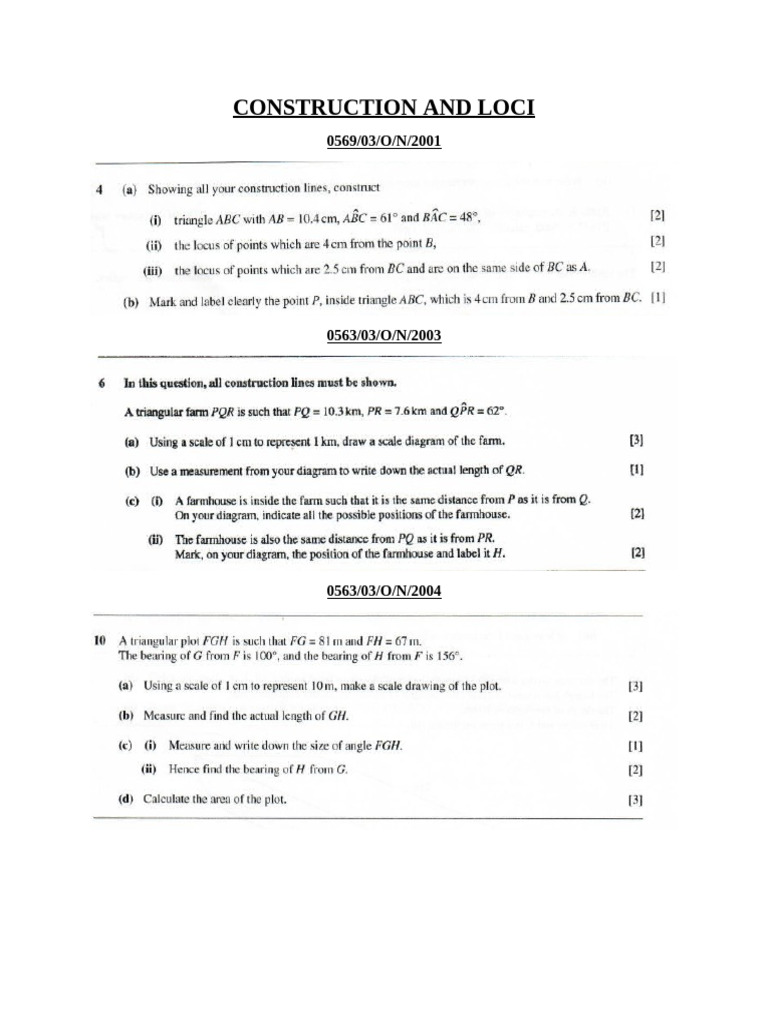 Construction Loci Document History | PDF