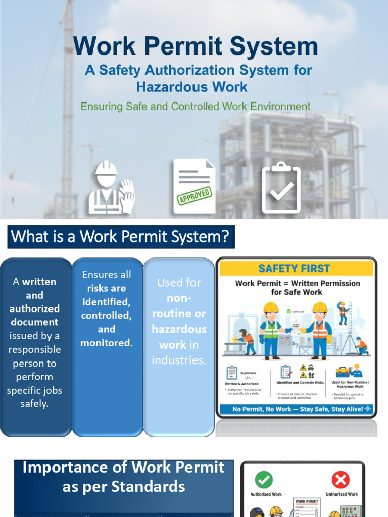 Work Permit System | PDF | Occupational Safety And Health | Safety