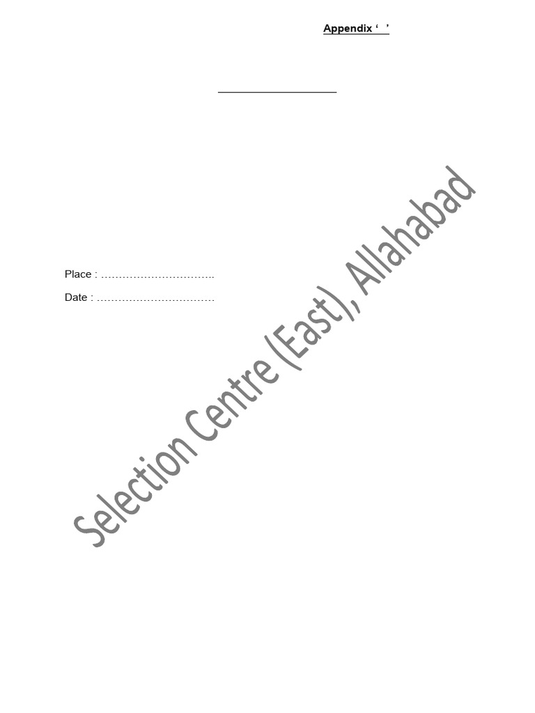 No Risk Certificate for SSB Candidates | PDF