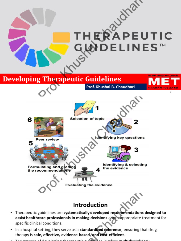 Therapeutic Guidelines Development Process | PDF | Patient Safety ...