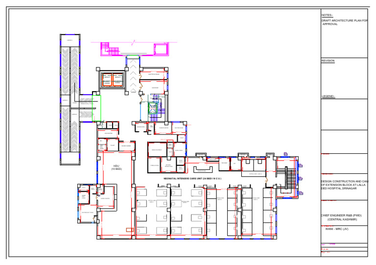 Hospital Extension Block Architecture Plan | PDF | Sanitation | Hygiene