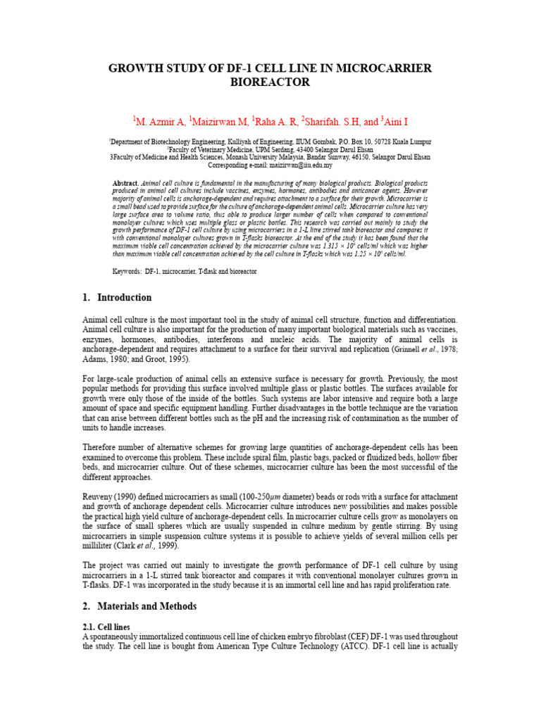 ZPaper No 31 For ICSTIE Maizirwan-Edited | PDF | Cell Culture | Biology