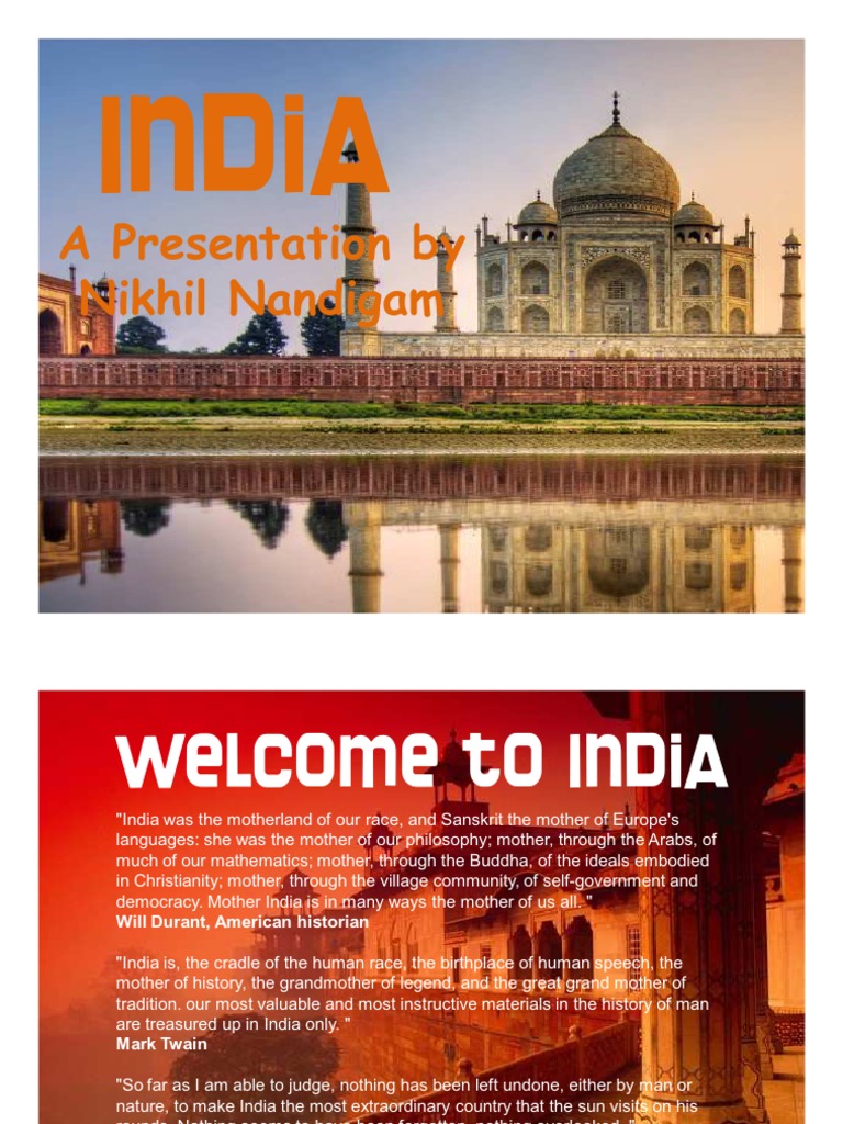 presentation about india country