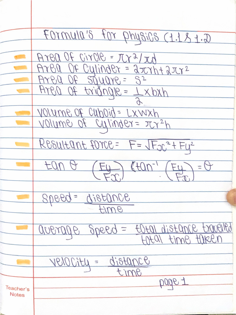 Physics Formulas | PDF