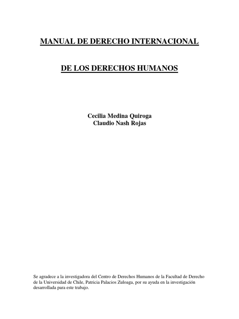 Manual de Derecho Internacional de Los DDHH | PDF | Política
