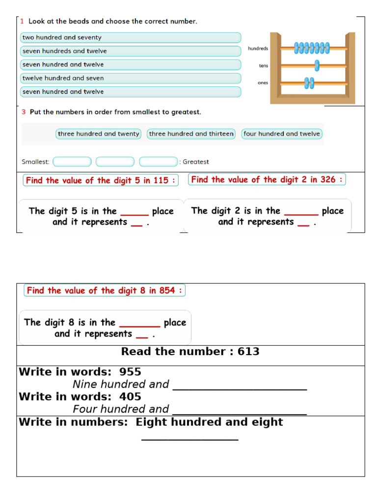 Number Writing and Conversion Guide | PDF
