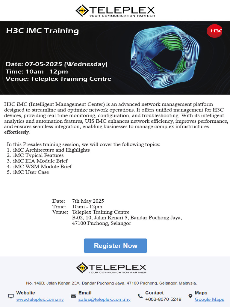 H3C Teleplex Training May 2025 | PDF
