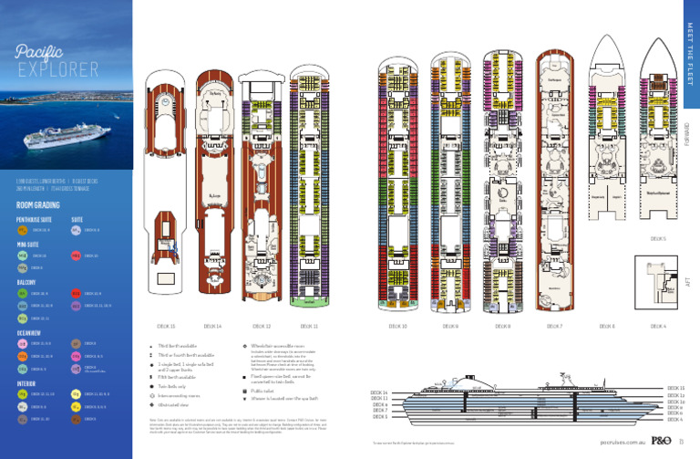 Pacific Explorer Deck Plans Overview | PDF
